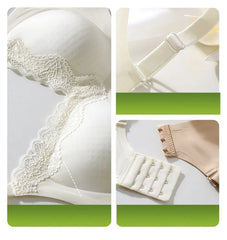 [90B - 105D] Plus Size Lace Trim Cutout Wireless Bra