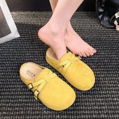 Dual Strap Faux Leather Mules