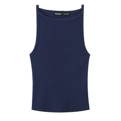 Sleeveless Plain Knit Mini Bodycon Dress