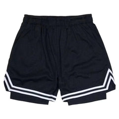 Drawstring Waist Striped Trim Sweatshorts