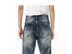 Mid Rise Washed Flared Jeans