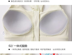 Plain Zip Detail Racerback Sports Bra