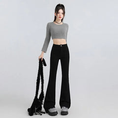 Mid Waist Bootcut Jeans