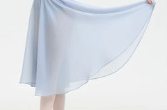High Waist Plain A-Line Dance Skirt