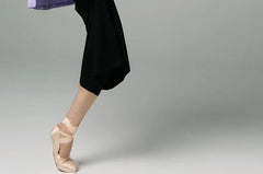 High Waist Plain Cropped Wide Leg Dance Pants