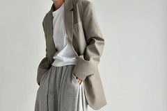 Elastic-Waist Drawstring Plain Shift Sweatpants