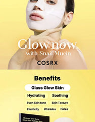 Advanced Snail Mucin Glass Glow Hydrogel Mask Set