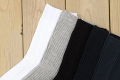Ribbed Plain Socks