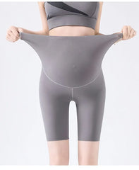 Maternity Elastic Waist Plain Yoga Shorts