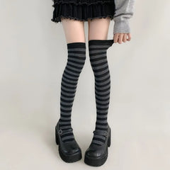 Striped Over The Knee Socks