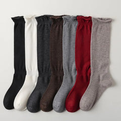 Slouchy Plain Long Socks
