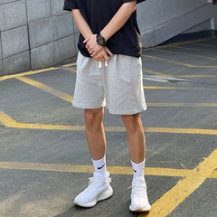 Drawstring Waist Plain Sweatshorts
