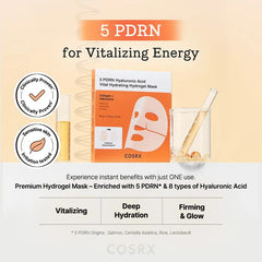 5 PDRN Hyaluronic Acid Vital Hydrating Hydrogel Mask Set