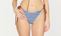 Striped Contrast Trim Bikini Set