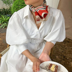 Striped Silk Square Scarf