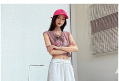 Drawstring Waist Plain Baggy Sweatpants