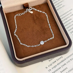 925 Sterling Silver Rhinestone Bracelet