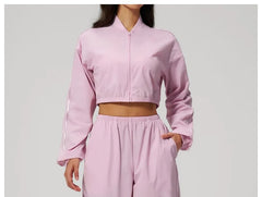 Elastic Waist Plain Wide Leg Sweatpants