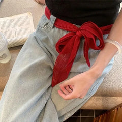 Plain Pleated Mesh Scarf