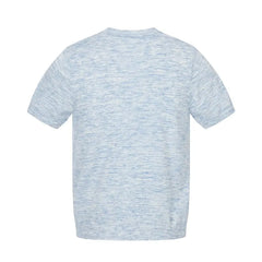 Short-Sleeve Crewneck Plain Knit Top