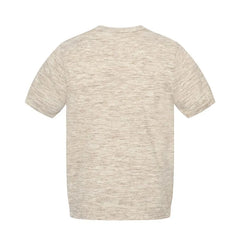 Short-Sleeve Crewneck Plain Knit Top