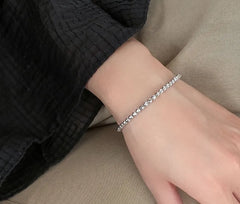 925 Sterling Silver Beaded Bracelet
