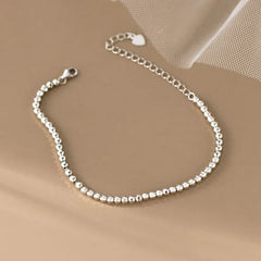 925 Sterling Silver Beaded Bracelet