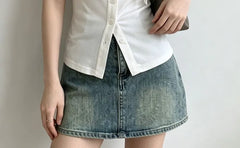Square-Neck Lace-Trim Plain Slim-Fit Tank Top