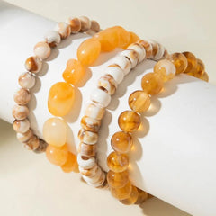 Set Of 4: Beaded Bracelet