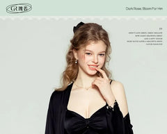 Spaghetti Strap Plain Ruffle Satin Nightdress / 3/4 Sleeve Robe