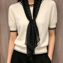 Micro Dot Sheer Scarf