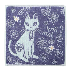Cat Jiny Jam Towel Handkerchief Blue
