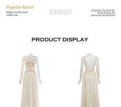 Sleeveless V-Neck Lace Maxi A-Line Dress