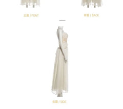 Sleeveless V-Neck Lace Maxi A-Line Dress