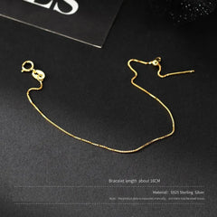 925 Sterling Silver Box Chain Bracelet