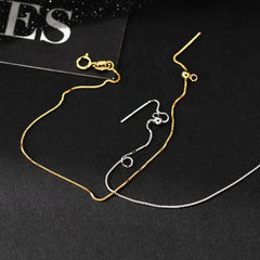 925 Sterling Silver Box Chain Bracelet