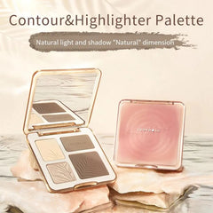 2 IN 1 Highlighter Contour Palette - 4 Colors