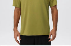 Short-Sleeve Crew Neck Plain Sports T-Shirt