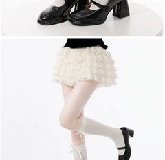 Bow Detail Tall Socks (Various Designs)