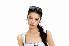 Bow Ruffle Button Camisole Top