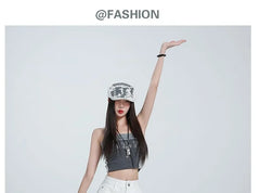 Mid Rise Washed Denim Wide Leg Shorts