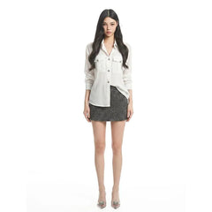 Long-Sleeve Pocketed Plain Shirt
