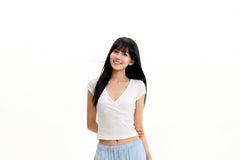 Drawstring Waist Plain Regular Fit Straight Leg Pants