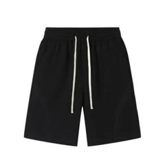 Drawstring Waist Plain Sweatshorts