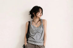 Mock Two-Piece Striped Layered Camisole Top