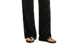 Drawstring Waist Micro Dot Loose Fit Sweatpants