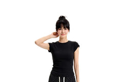 Drawstring Waist Micro Dot Loose Fit Sweatpants