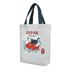 Cat Matildasan Canvas Tote Bag Off Gray