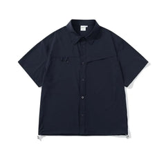 Details Oversized Short-Sleeve Shirt