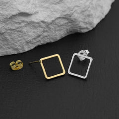 Hollow Square Stud Earring